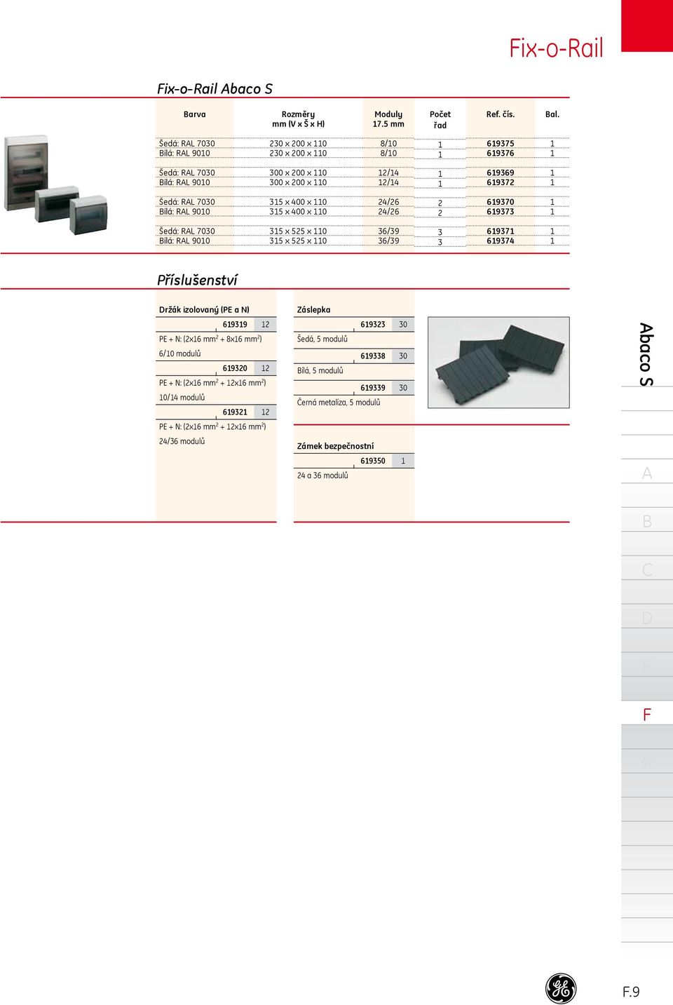 400 x 0 35 x 400 x 0 24/26 24/26 2 2 69370 69373 Šedá: RL 7030 ílá: RL 900 35 x 525 x 0 35 x 525 x 0 36/39 36/39 3 3 6937 69374 Příslušenství ržák izolovaný (P a N) 6939 2 P + N: