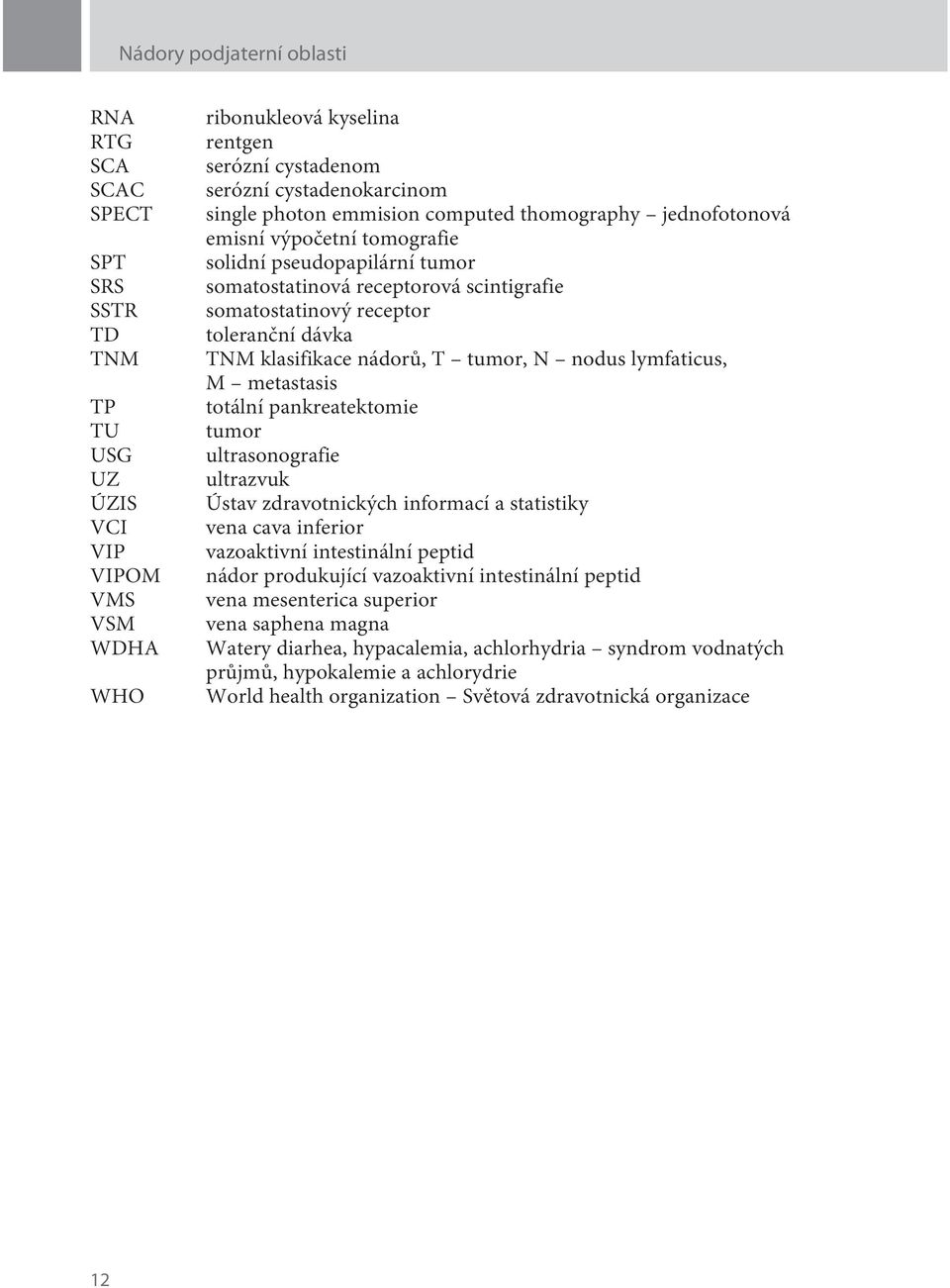 klasifikace nádorù, T tumor, N nodus lymfaticus, M metastasis totální pankreatektomie tumor ultrasonografie ultrazvuk Ústav zdravotnických informací a statistiky vena cava inferior vazoaktivní