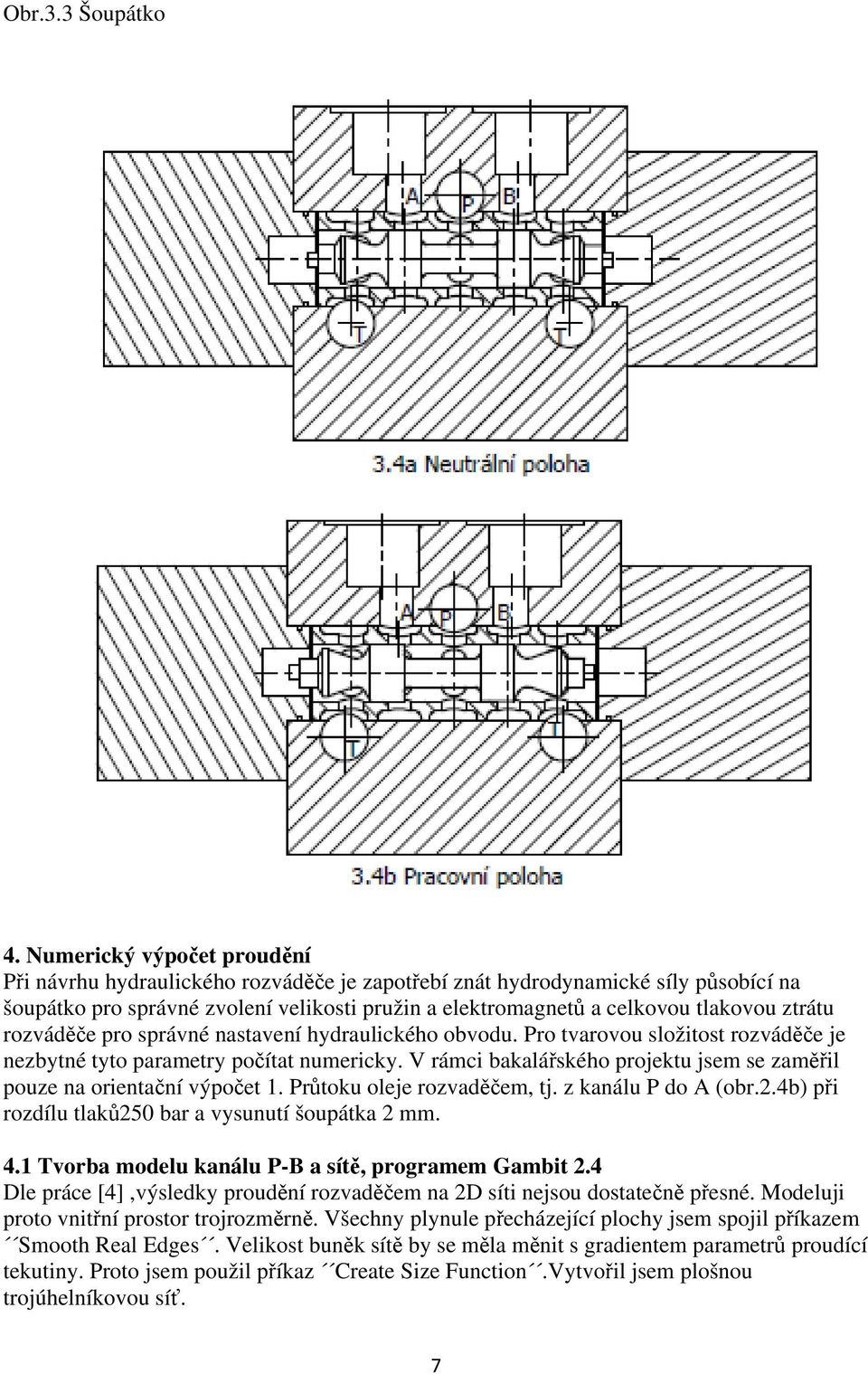 ztrátu rozváděče pro správné nastavení hydraulického obvodu. Pro tvarovou složitost rozváděče je nezbytné tyto parametry počítat numericky.