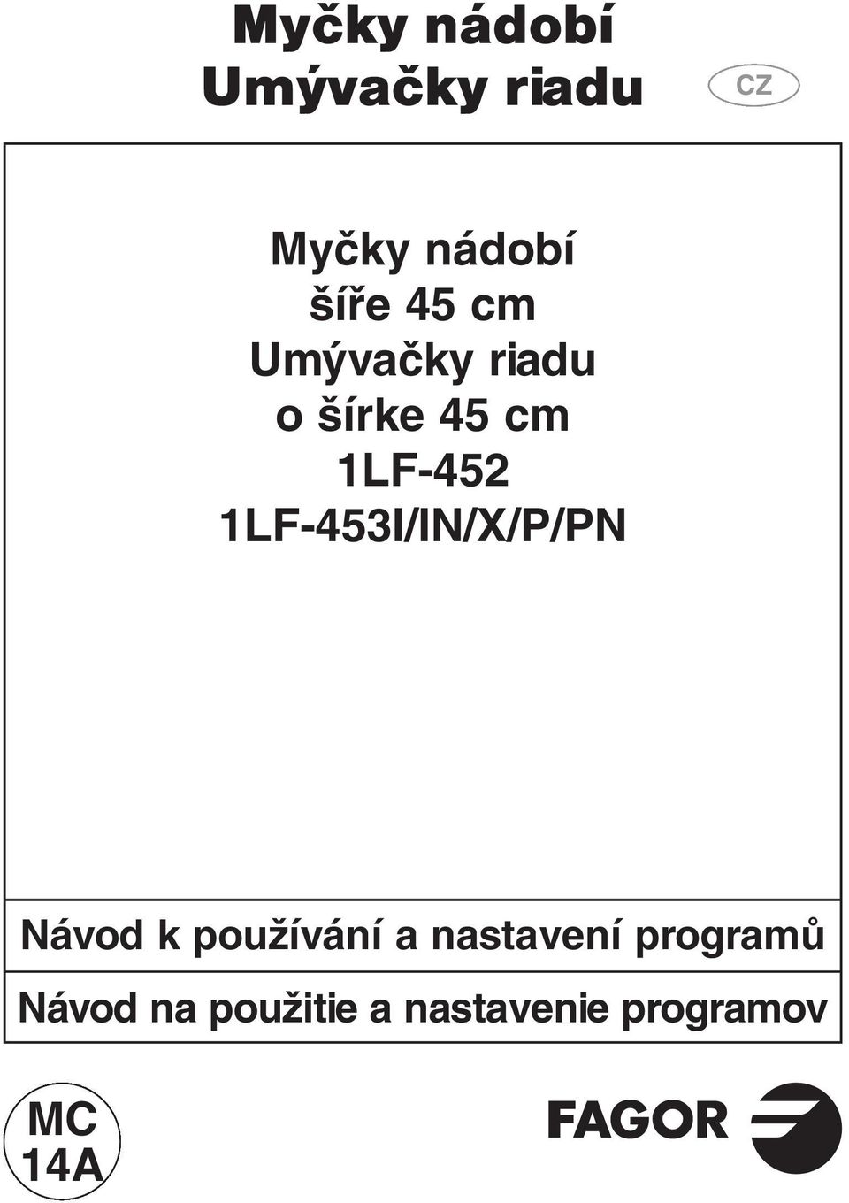 1LF-53I/IN/X/P/PN Návod k používání a nastavení