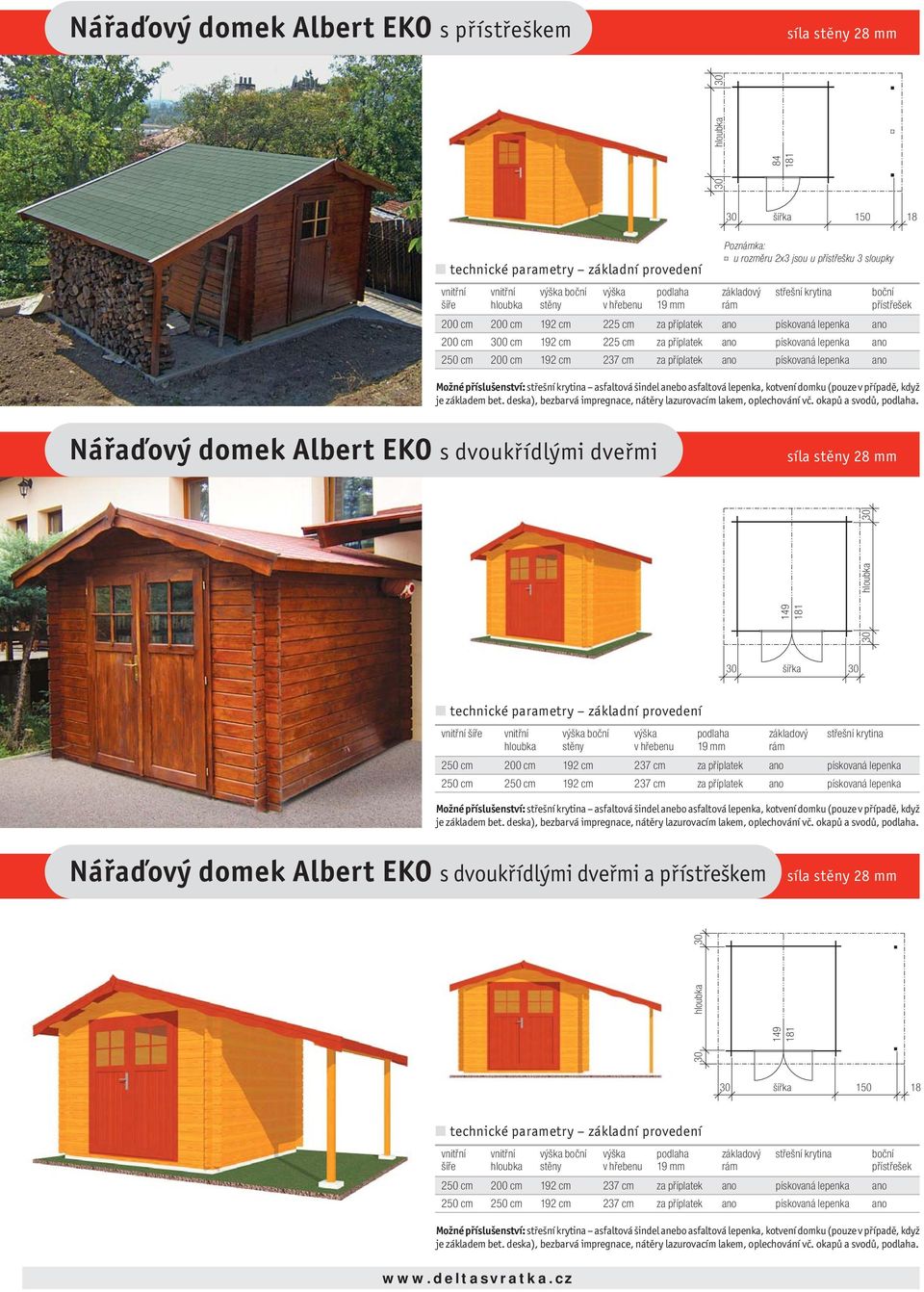 (pouze v případě, když Nářaďový domek Albert EKO s dvoukřídlými dveřmi 149 šířka boční 250 cm 200 cm 192 cm 237 cm za příplatek ano pískovaná lepenka 250 cm 250 cm 192 cm 237 cm za příplatek ano