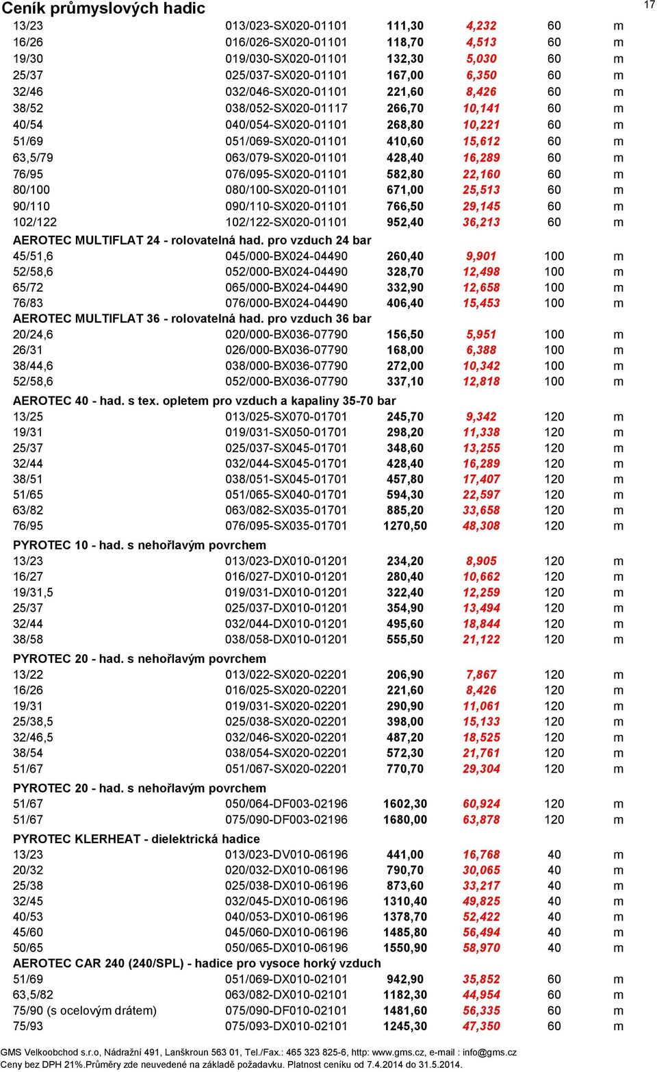 063/079-SX020-01101 428,40 16,289 60 m 76/95 076/095-SX020-01101 582,80 22,160 60 m 80/100 080/100-SX020-01101 671,00 25,513 60 m 90/110 090/110-SX020-01101 766,50 29,145 60 m 102/122