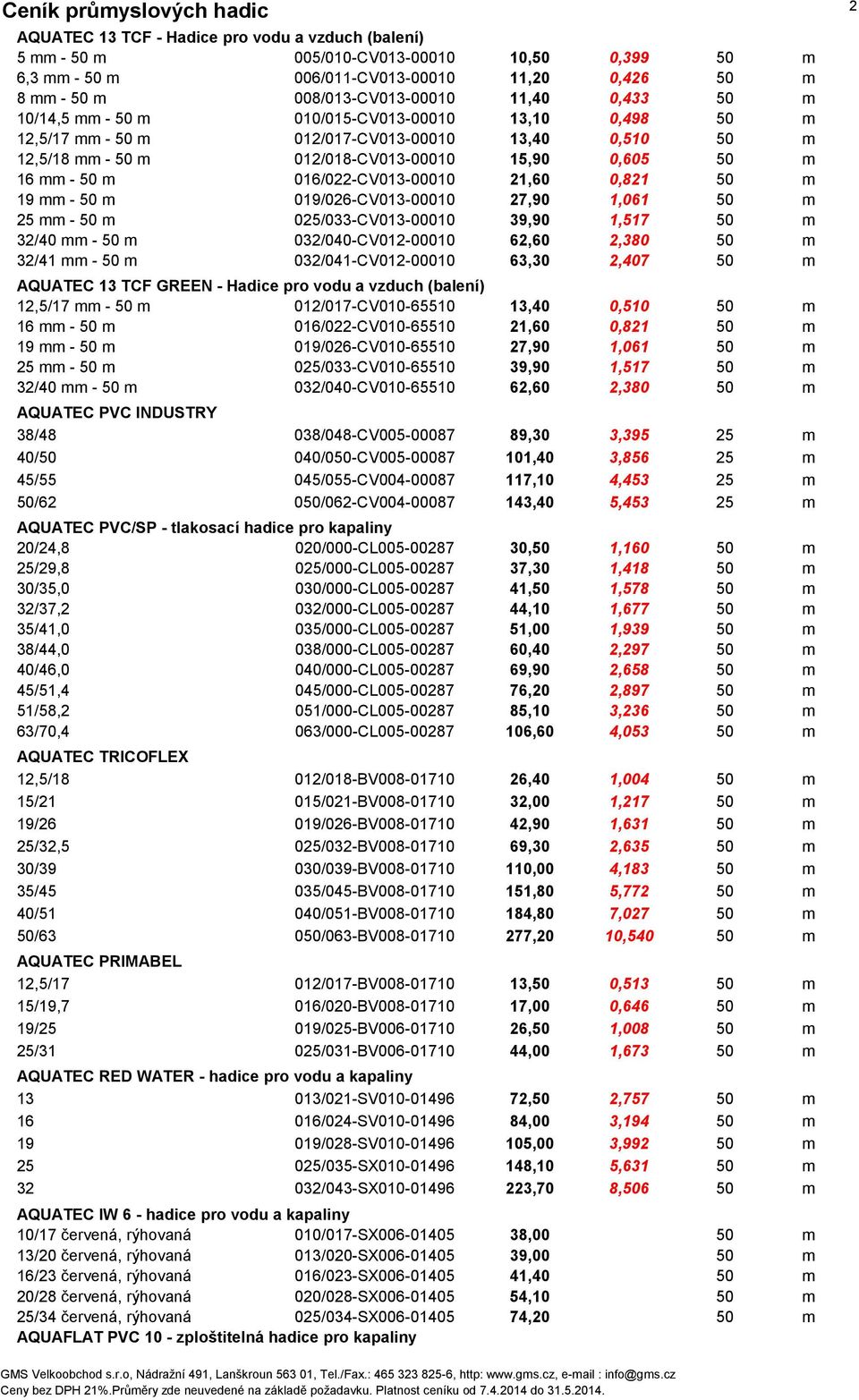 21,60 0,821 50 m 19 mm - 50 m 019/026-CV013-00010 27,90 1,061 50 m 25 mm - 50 m 025/033-CV013-00010 39,90 1,517 50 m 32/40 mm - 50 m 032/040-CV012-00010 62,60 2,380 50 m 32/41 mm - 50 m