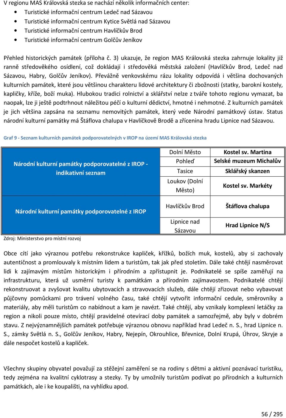 3) ukazuje, že region MAS Královská stezka zahrnuje lokality již ranně středověkého osídlení, což dokládají i středověká městská založení (Havlíčkův Brod, Ledeč nad Sázavou, Habry, Golčův Jeníkov).