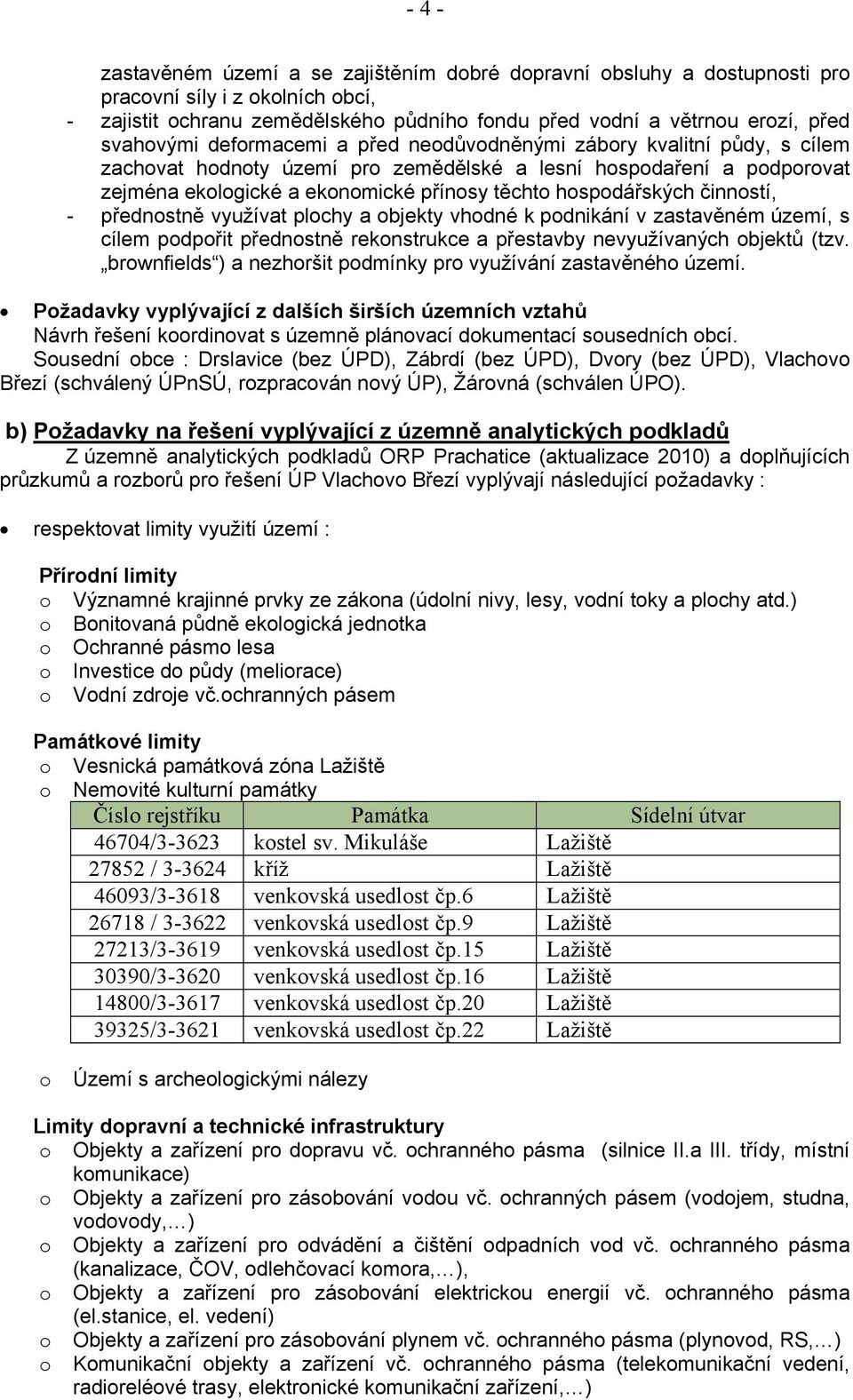 bjekty vhdné k pdnikání v zastavěném území, s cílem pdpřit přednstně reknstrukce a přestavby nevyužívaných bjektů (tzv. brwnfields ) a nezhršit pdmínky pr využívání zastavěnéh území.