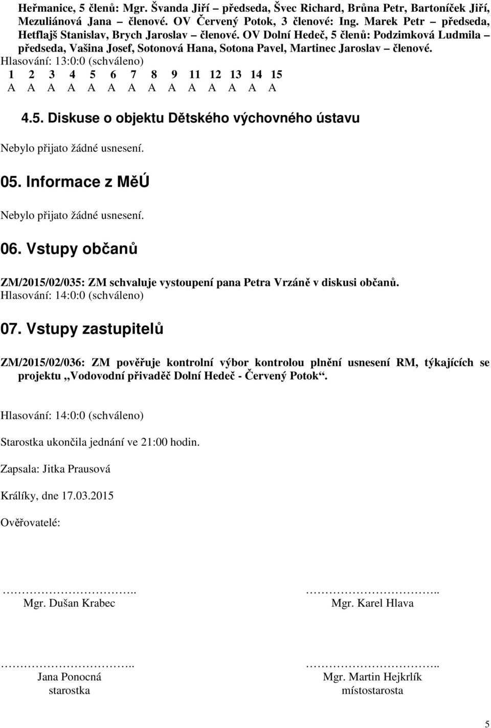 1 2 3 4 5 6 7 8 9 11 12 13 14 15 A A A A A A A A A A A A A A 4.5. Diskuse o objektu Dětského výchovného ústavu 05. Informace z MěÚ 06.