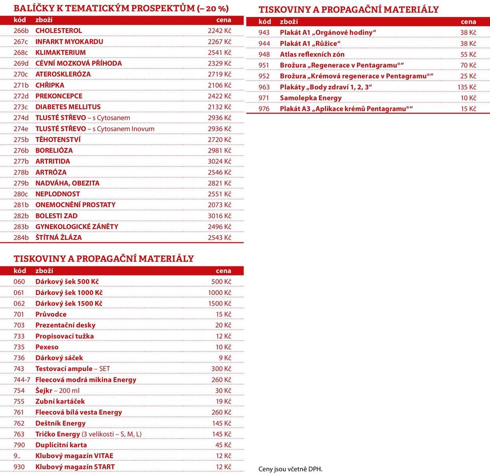 277b ARTRITIDA 3024 Kč 278b ARTRÓZA 2546 Kč 279b NADVÁHA, OBEZITA 2821 Kč 280c NEPLODNOST 2551 Kč 281b ONEMOCNĚNÍ PROSTATY 2073 Kč 282b BOLESTI ZAD 3016 Kč 283b GYNEKOLOGICKÉ ZÁNĚTY 2496 Kč 284b