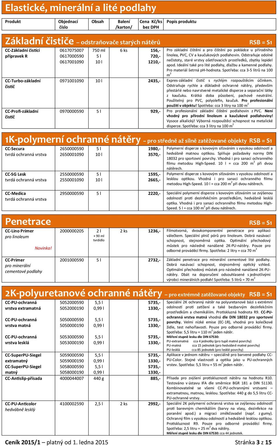 6 ks 156,- 720,- Pro základní čištění a pro čištění po pokládce u přírodního linolea, PVC, CV a kaučukových podlahovin.