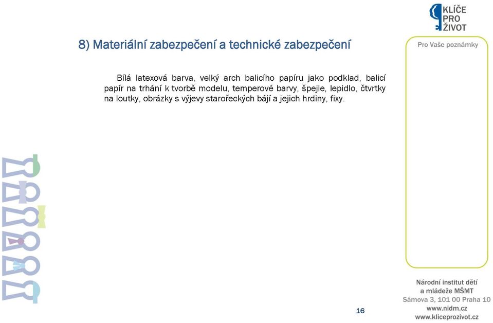 trhání k tvorbě modelu, temperové barvy, špejle, lepidlo, čtvrtky