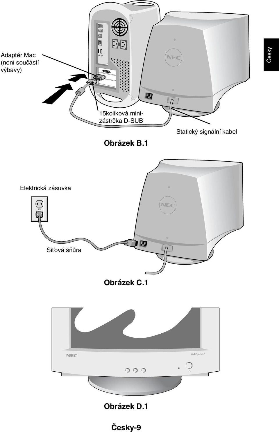 1 Statick signální kabel Elektrická