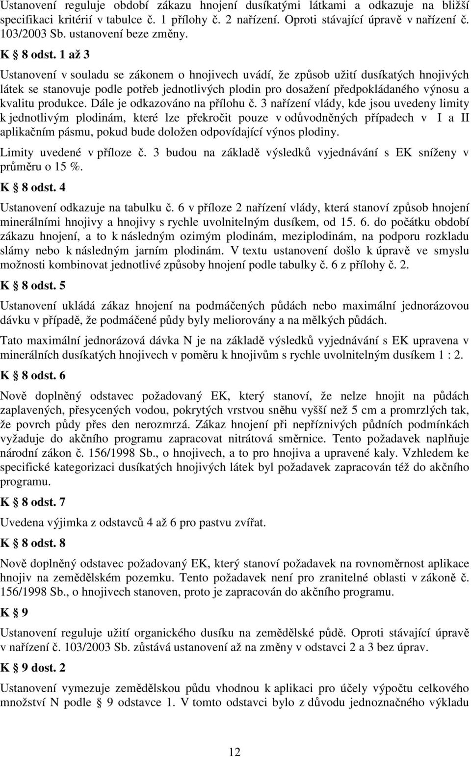 1 až 3 Ustanovení v souladu se zákonem o hnojivech uvádí, že způsob užití dusíkatých hnojivých látek se stanovuje podle potřeb jednotlivých plodin pro dosažení předpokládaného výnosu a kvalitu