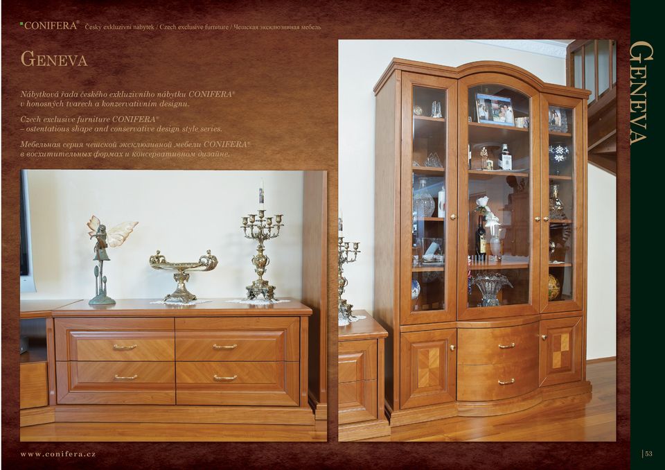 Czech exclusive furniture CONIFERA ostentatious shape and conservative