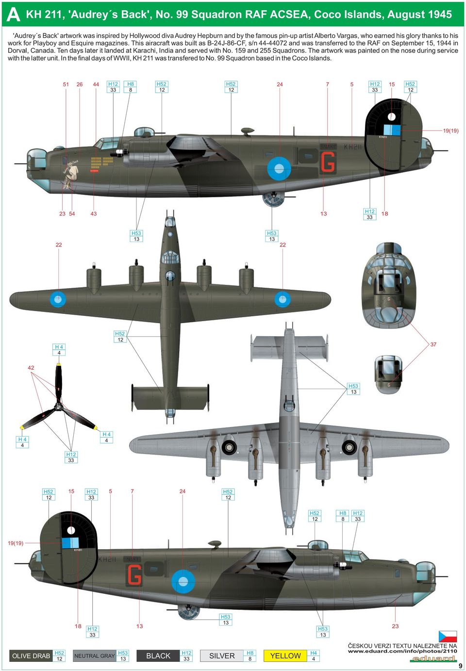 work for Playboy and Esquire magazines. This airacraft was built as B-2J-6-CF, s/n -072 and was transferred to the RAF on September 5, 9 in Dorval, Canada.