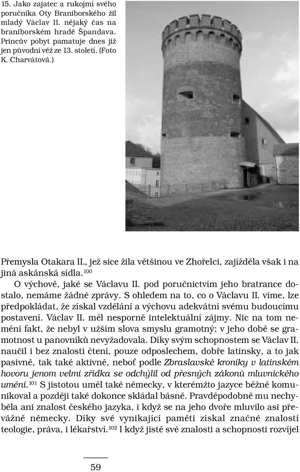 pod poručnictvím jeho bratrance dostalo, nemáme žádné zprávy. S ohledem na to, co o Václavu II. víme, lze předpokládat, že získal vzdělání a výchovu adekvátní svému budoucímu postavení. Václav II.