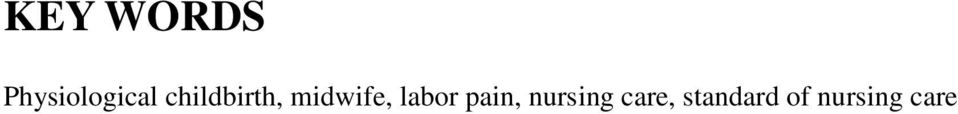 labor pain, nursing