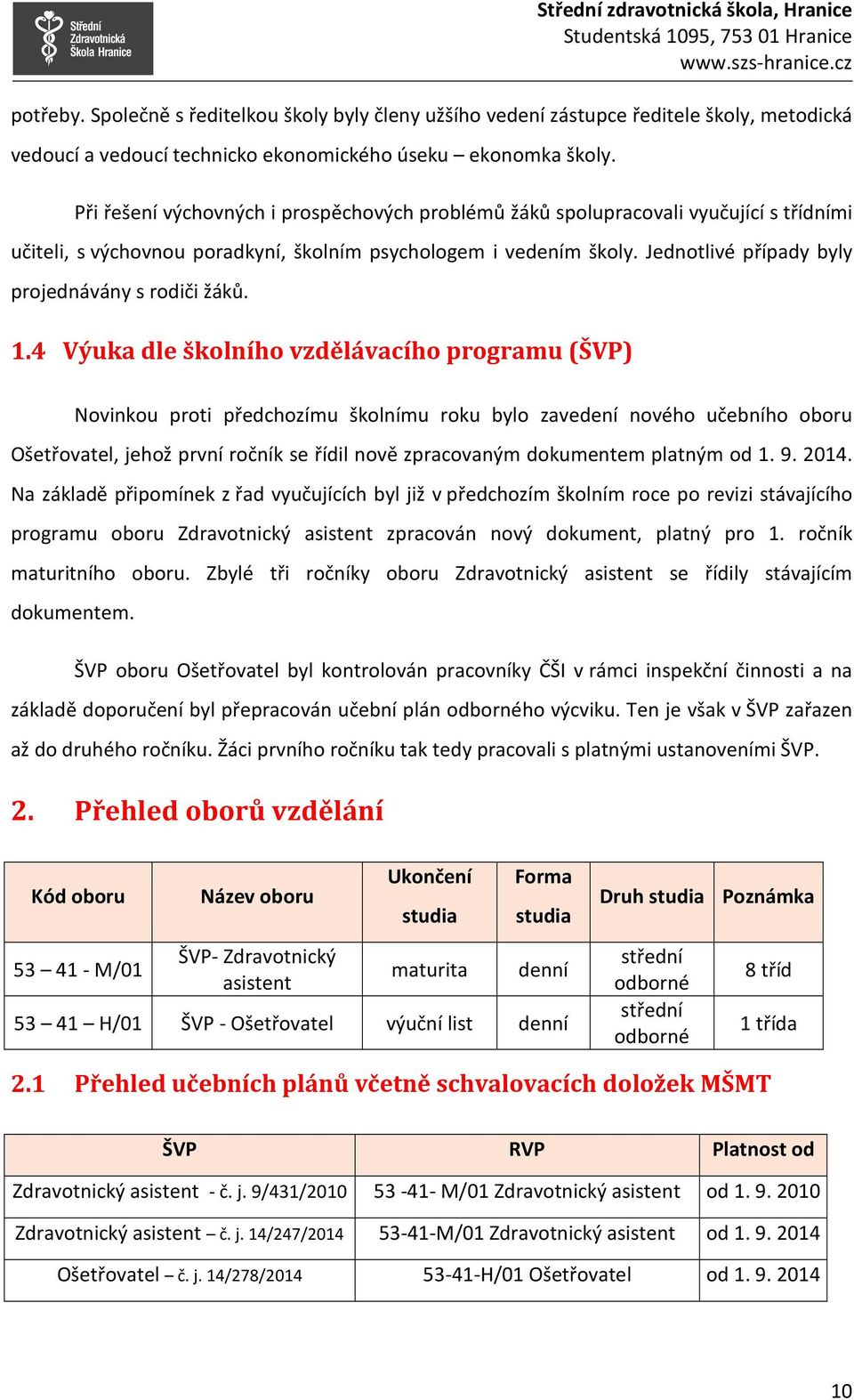 Jednotlivé případy byly projednávány s rodiči žáků. 1.