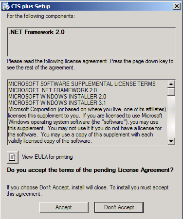 4 INSTALACE APLIKACE Instalace je rozdělena na dvě části a to instalaci souborů a konfiguraci aplikace. POZNÁMKA: Při instalaci aplikace CIS plus na počítač se systémem Windows Vista kontaktujte p.