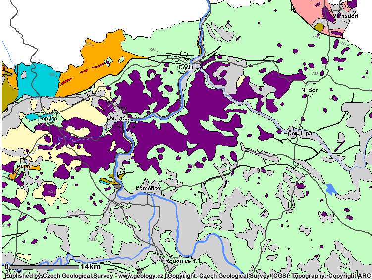 Geologická mapa Obrázek 3 - http://www.geologicke-mapy.