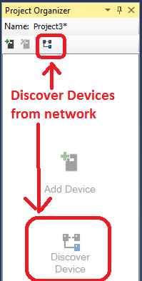 Ikony pro Discover v Project organizeru Discover ikony byli přidány i do Project Organizer. Přehled vlastnosti Discover K přidání nových zařízení ze sítě.