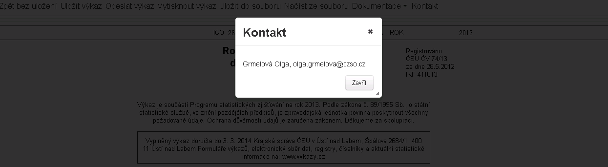 5.10 Načíst ze souboru Tato funkce načítá data do formuláře ze souboru, který je uložený na počítači respondenta. Soubor musí být ve formátu TXT nebo XLSX.