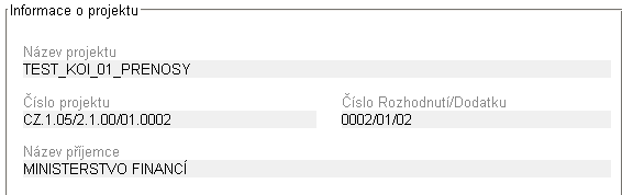 15. ZÁLOŢKY ŢÁDOSTI O PLATBU 15.1. Ţádost o platbu (PO 1-5) Záloţka umoţňuje vyplnění ŢOP jak pro typ financování ex-ante, tak i pro typ financování ex-post.