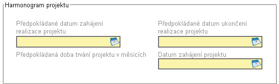 - Typ velkého projektu (PO 1,2) Pokud projekt spadá do kategorie velkých projektů, zobrazí se toto pole po zaškrtnutí pole Velký projekt.