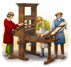 Vynález knihtisku 1440 Jan Gutenberg německý