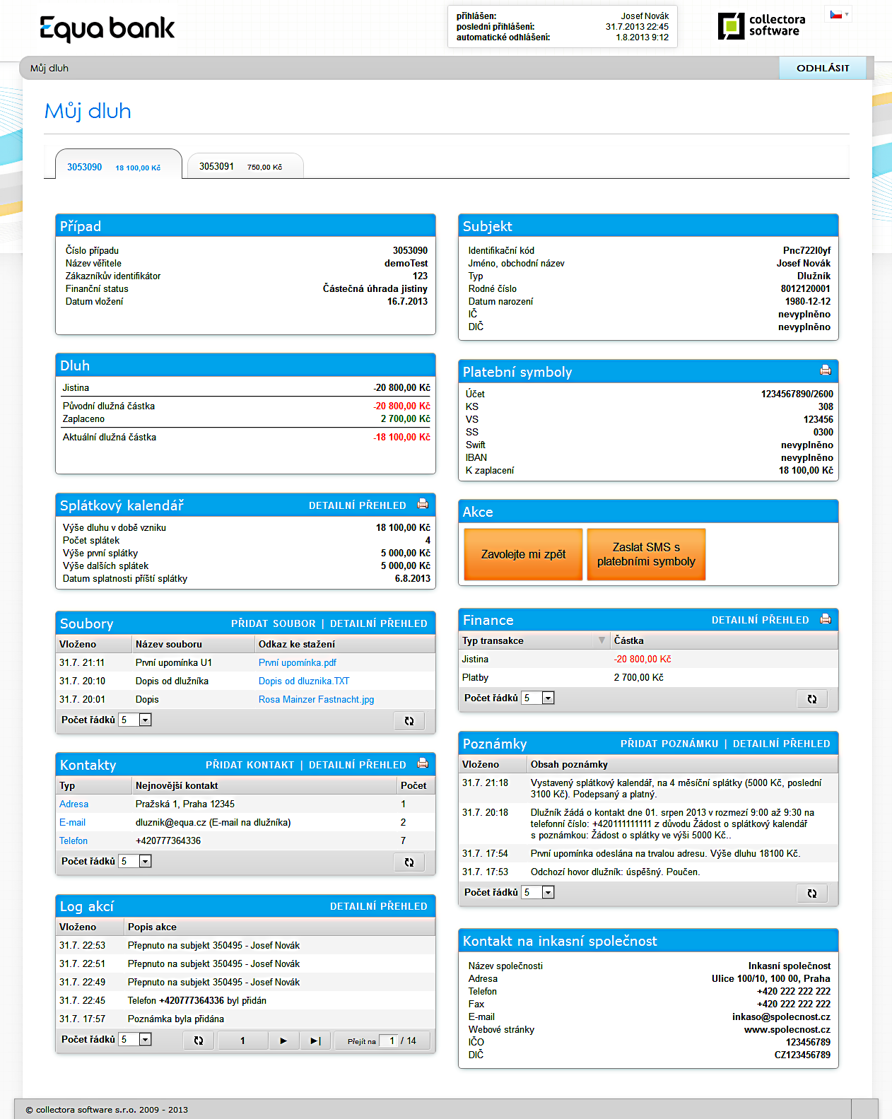 webupomínka collectora software, s. r. o., petr.