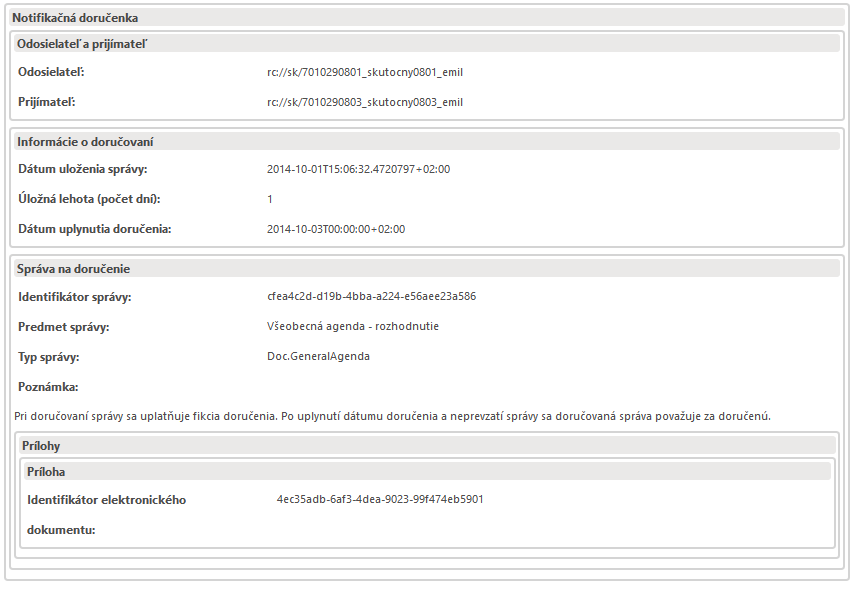 6. Správy submodulu MED-ED Submodul MED-ED neposkytuje služby cez vlastné GUI rozhranie, ale iba pomocou eformulárov zasielaných v SkTalk správach.