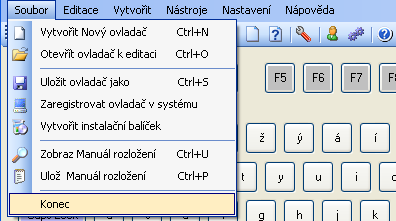 6.8. Konec Slouží pro ukončení programu Kledit.