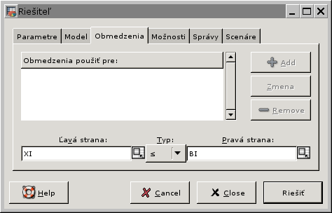 Solver pre úlohy LP [2] Obrázok 1: Blokové štrukturálne obmedzenia