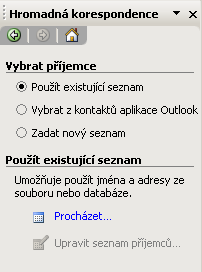 MS Office 2003 Na tomto obrázku vidíte tento panel tak, jak vypadá na začátku procesu vytváření dokumentu HK většina tlačítek je v tuto chvíli neaktivních, postupně se další tlačítka zpřístupní má to