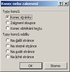 MS Word 2003 políčko Hypertextový odkaz.