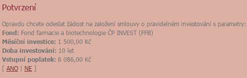 K potvrzení založení produktu je v případě služby Moje Investice Online Plus prostřednictvím Autorizačních SMS vyžadováno potvrzení pomocí autorizačního PIN kódu.