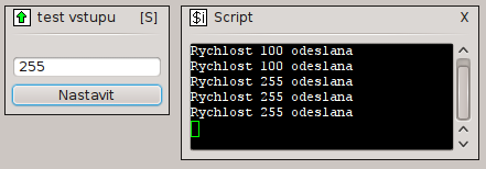 QtScript podporuje i využití principu signálů a slotů, díky tomu lze ve scriptu reagovat například na stisknutí tlačítka.