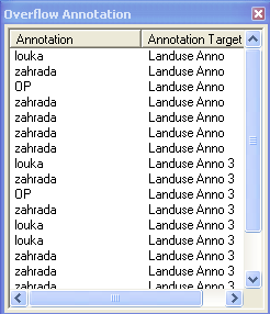 strana 19 Po převedení popisků do podoby anotací se nám zobrazí tabulka všech anotací, které nemohly být z důvodu překryvu znázorněny.