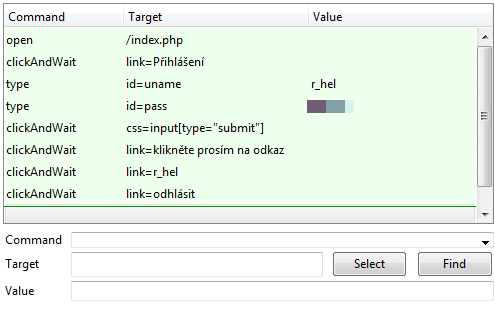 kroků uživatele v prohlížeči. Tato funkce bude využita pro názornou ukázku práce s programem. 6.2.