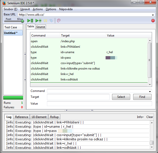 6.3 OWASP Zed Attack Proxy Obrázek 16 Výsledek spuštění automatického skriptu Zed Attack Proxy (ZAP) je snadno použitelný nástroj pro testování proniknutí a hledání zranitelných míst webových