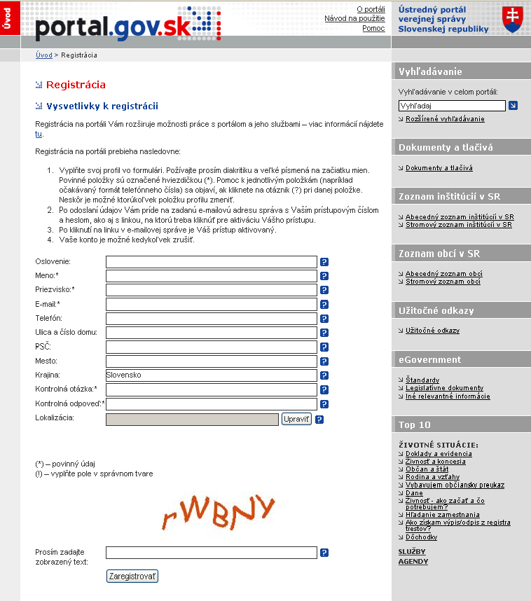 Manaţment pouţívateľov Registrácia Základné operácie Overená / neoverená identita