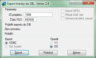 Pzn.: Pkud djde k chybě imprtu kresby, je vytvřený prtkl ulžen v [...IDPROJEKT\OUT\REPORT\] 4.2.9 Exprt kresby d DB Funkce Exprt kresby d DB je určena k exprtu aktivníh subru d databáze. Pzn.