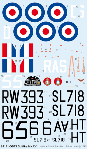 XVI Weekend (Fotolept) EX493 Spitfire Mk.XVI Bubbletop (Mask) 648216 Spitfire Mk.XVI gun bays (brassin) 648217 Spitfire Mk.XVI engine (brassin) 648218 Spitfire Mk.