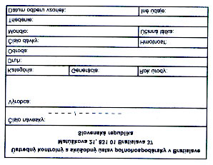 A. Vzory úradných návesiek 1. Vzor návesky alebo nalepovacej etikety na uznané osivo najmenší rozmer 110 mm x 67 mm. 2.