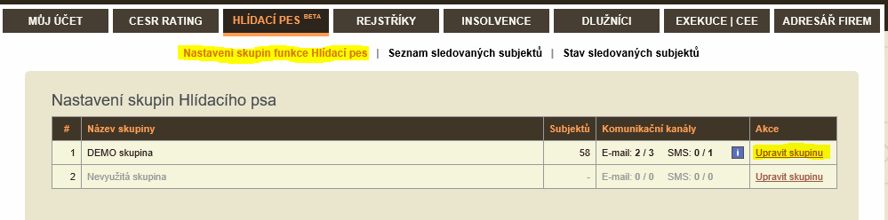 Exekuce Hlídací pes sleduje exekuce zapsané v Obchodním rejstříku a v Centrální evidenci exekucí (CEE).