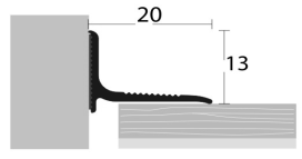 Kovové profily / UKONČOVACÍ Ukončovací profil pro dřevo 14 mm - ( šroubovací ) 14 zlatá E00 270 cm 3-93-2700 stříbro E01 270 cm 3-93-2701 šampaň E02 270 cm 3-93-2702 370,0 bronz E03 270 cm 3-93-2703