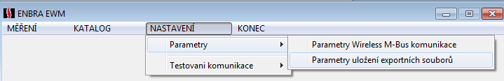 Umístění vyexportovaných souborů Umístění CSV souborů (s odečtenými hodnotami) určíte klikem na NASTAVENÍ Parametry Parametry uložení exportních souborů Dálkový odečet měřičů Software nabízí dva