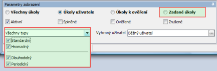 týmů několika podřízených úkolů (popř. člen hlavního i podřízených). Stavové ikony úkolu v tomto případě zobrazují stav plnění příslušného podřízeného, resp. hlavního úkolu.