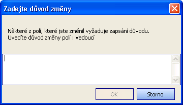 9.3.3 Změnit vedoucího úkolu Po výběru příkazu Změnit vedoucího úkolu z hlavní nabídky programu, se otevře okno s výběrem uživatelů z Databáze uživatelů.