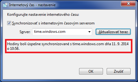 3. Pokyny pre IT administrátora Strana 6 / 18 5. V karte Internetový čas kliknite na Zmeniť nastavenie 6. Kliknite na Aktualizovať teraz.