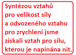 Na základě vztahu pro dráhu s rovnoměrně zrychleného pohybu a obr. 1 můžeme vyjádřit a.