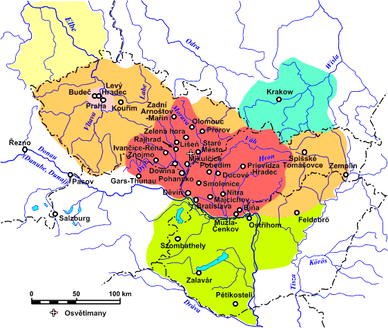 e) Svatopluk a vrcholný rozmach Velké Moravy Moravané se proti východofranské nadvládě bouřili natolik, že Frankové poslali v r. 871 na Velkou Moravu vojenskou posilu se Svatoplukem v čele.